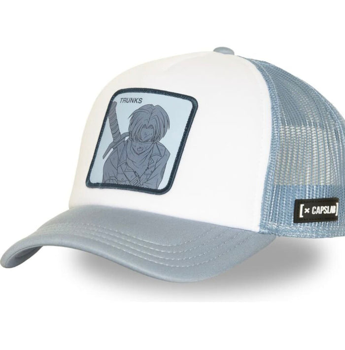 Gorras Trucker - Capslab Truncks Dragon Ball Super Trucker celeste y blanca