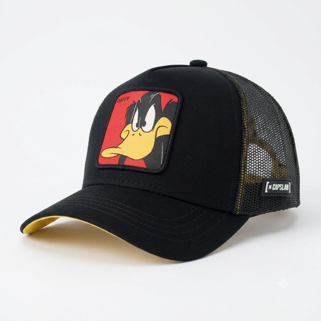 Gorras Trucker - Capslab Looney Tunes Negra Pato Lucas (Daffy Duck) trucker DAF1