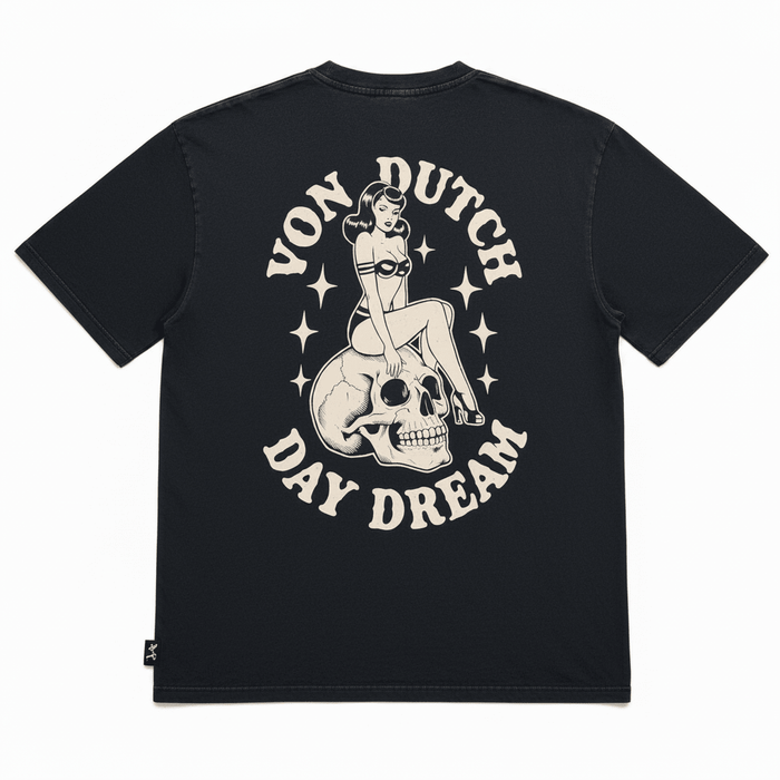 Camiseta - Von Dutch T-Shirt Algodón Negra Day Dream