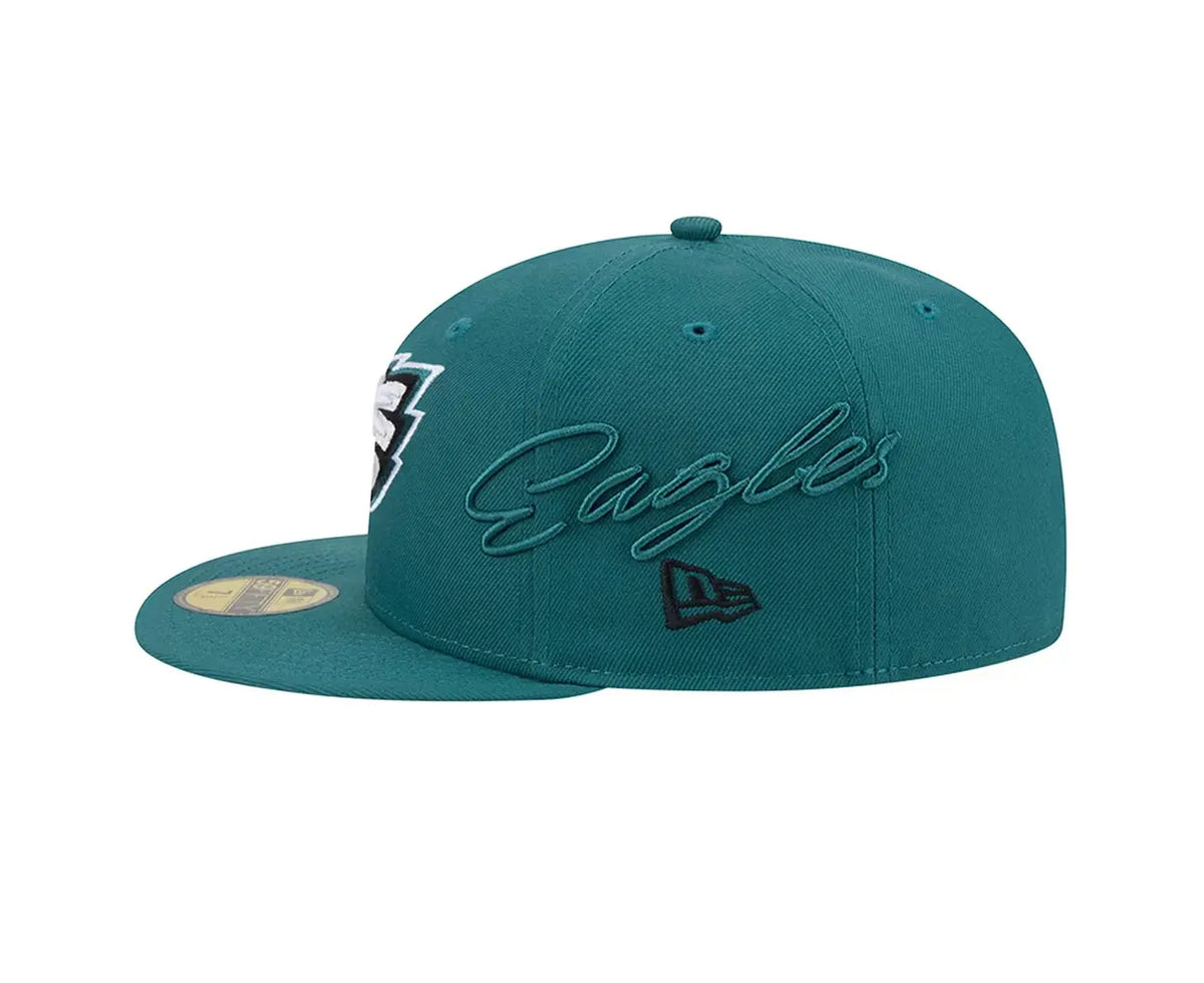 Philadelphia Eagles 59FIFTY verde aqua Midnight Script