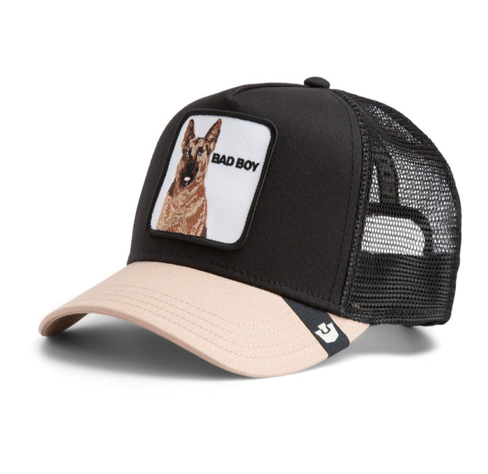 Gorras Trucker - pastor alemán goorin bros negra beige BAD BOY