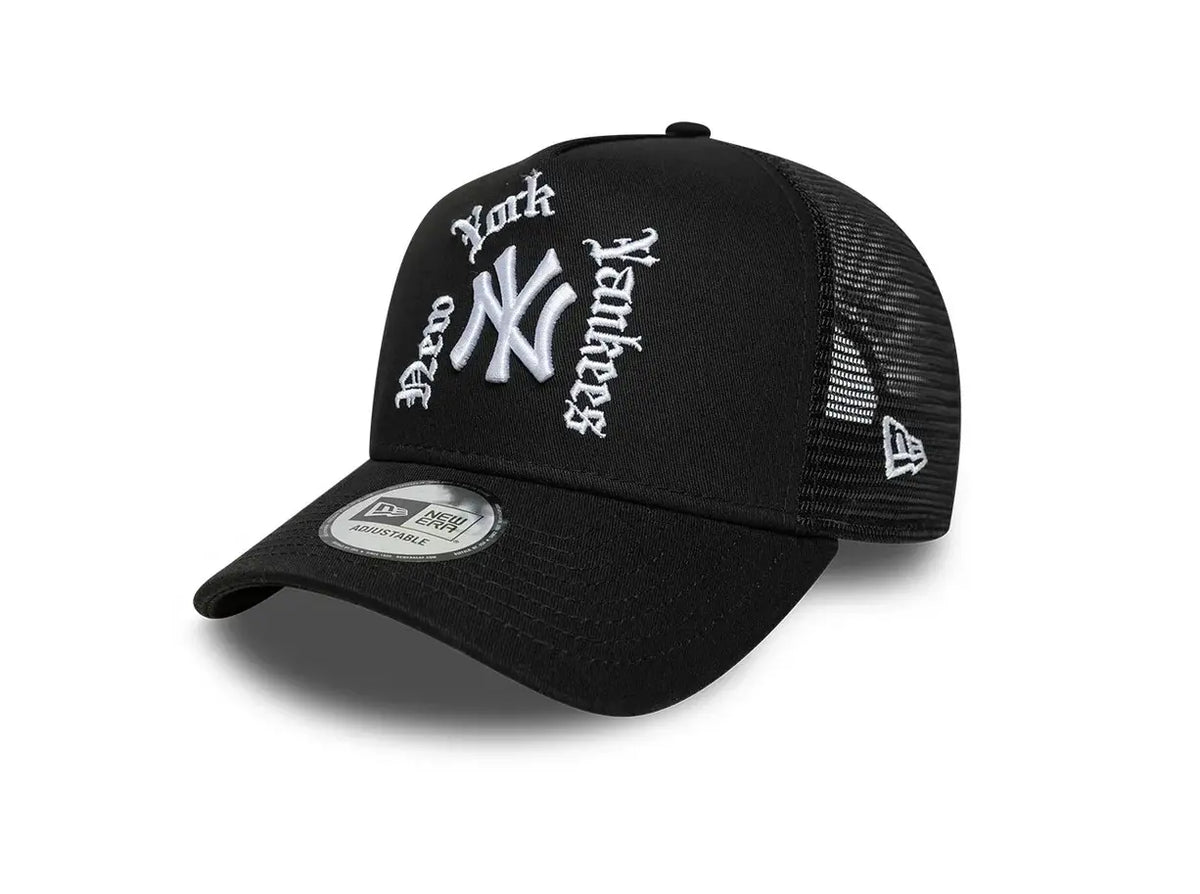 gorra new era con rejilla negra con detalles goticos new york yankees