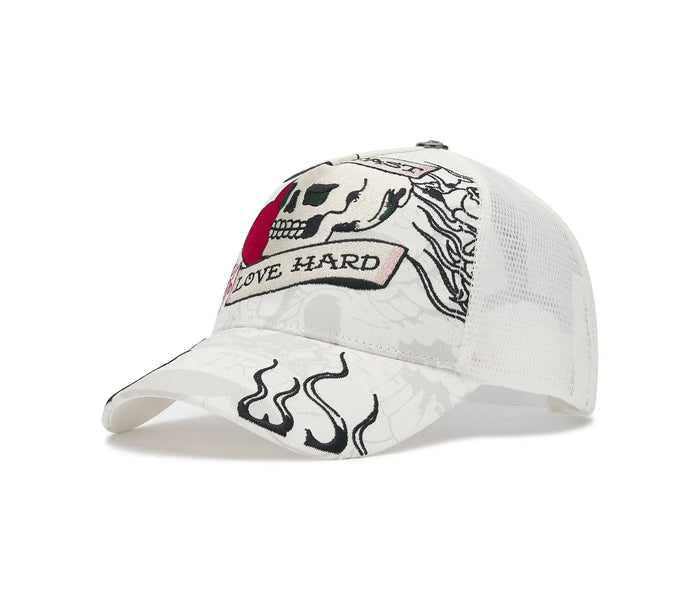 Ed Hardy Trucker Live Fast Love Hard blanca