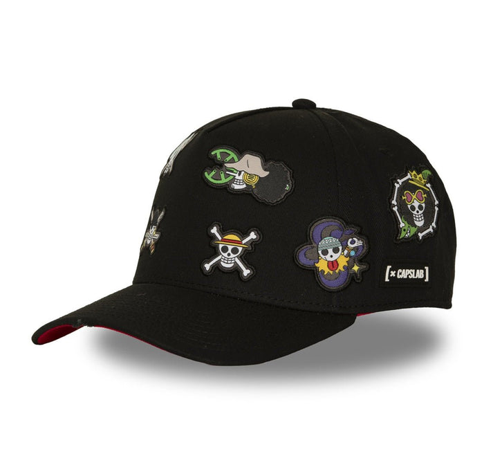 Gorras snapback - Capslab One Piece Flag Negra Multiparche OP8 FLA