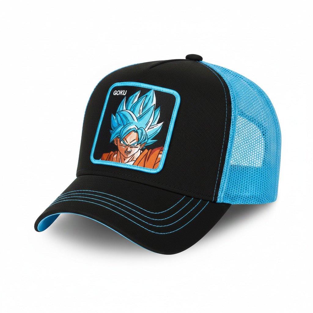Gorras Trucker - Capslab Dragon Ball Z Negra/Celeste Goku GOK1