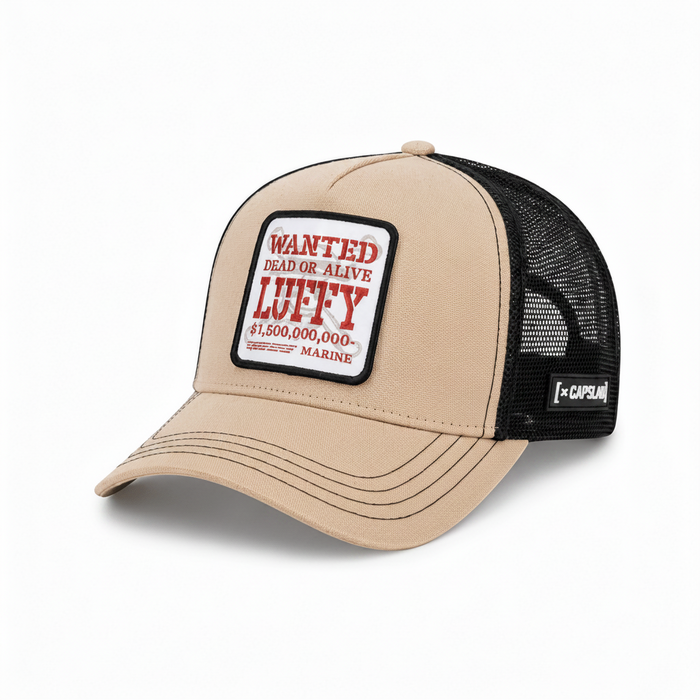 Gorras Trucker - Capslab One Piece Beige/Negra OP7 DOA1B