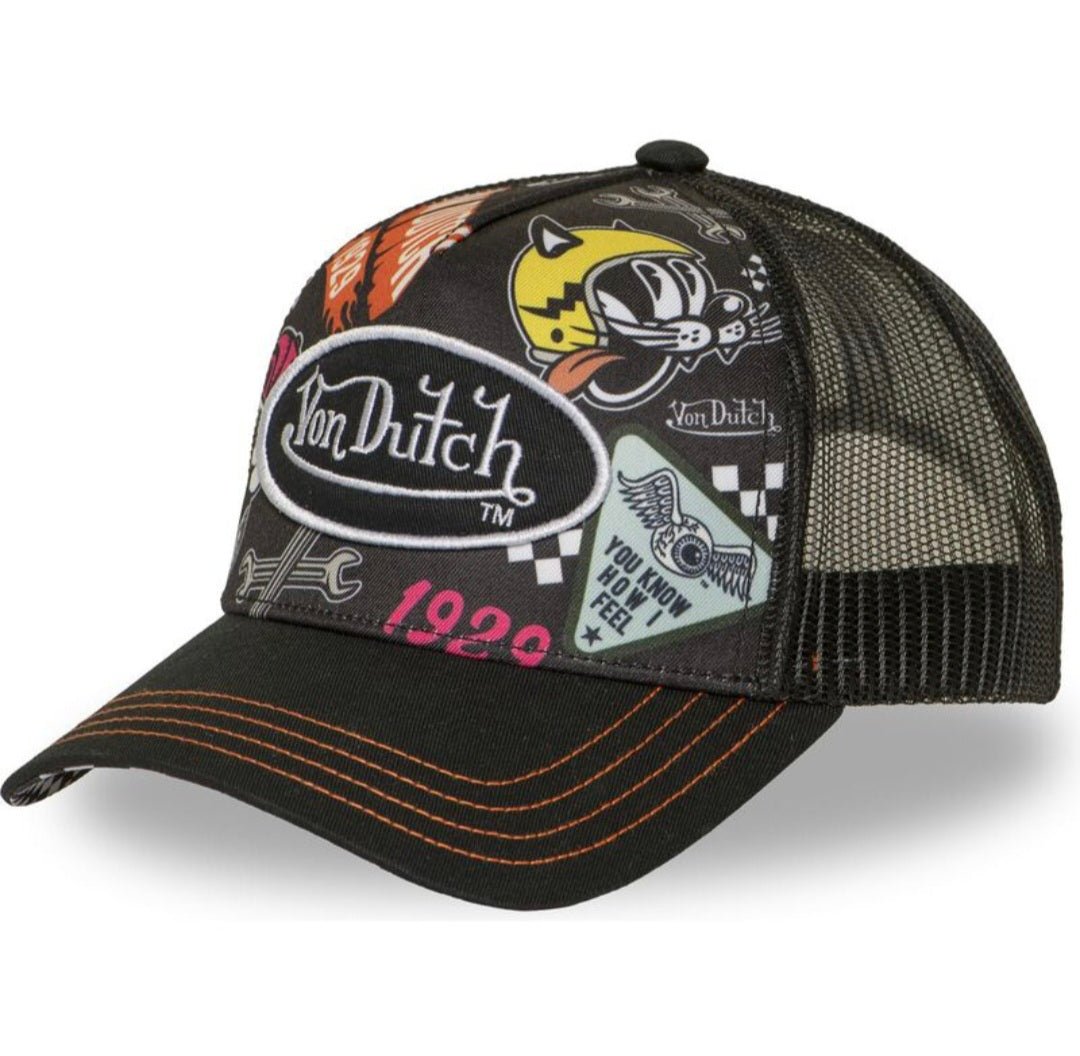 Gorras Trucker - Von Dutch Trucker Negra Collage SUBL19