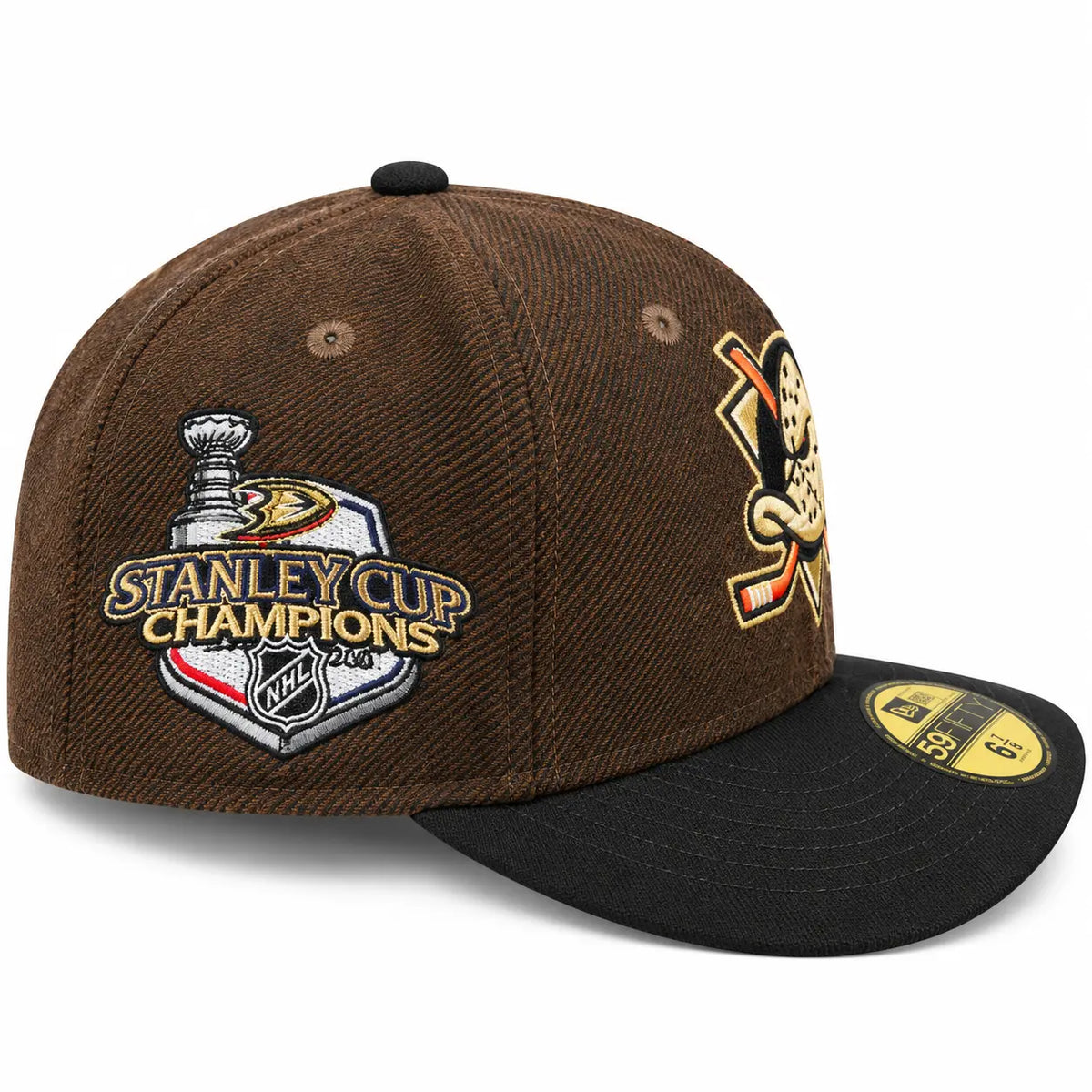 Gorra New Era 59FIFTY Anaheim Ducks marrón cooperstown