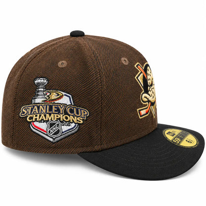 Gorra New Era 59FIFTY Anaheim Ducks marrón cooperstown