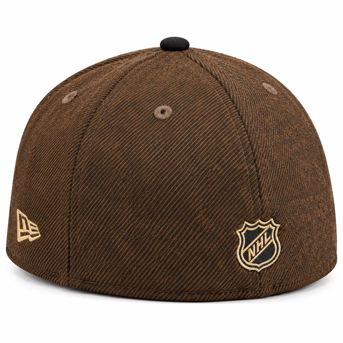 Gorra New Era 59FIFTY Anaheim Ducks marrón cooperstown trasera