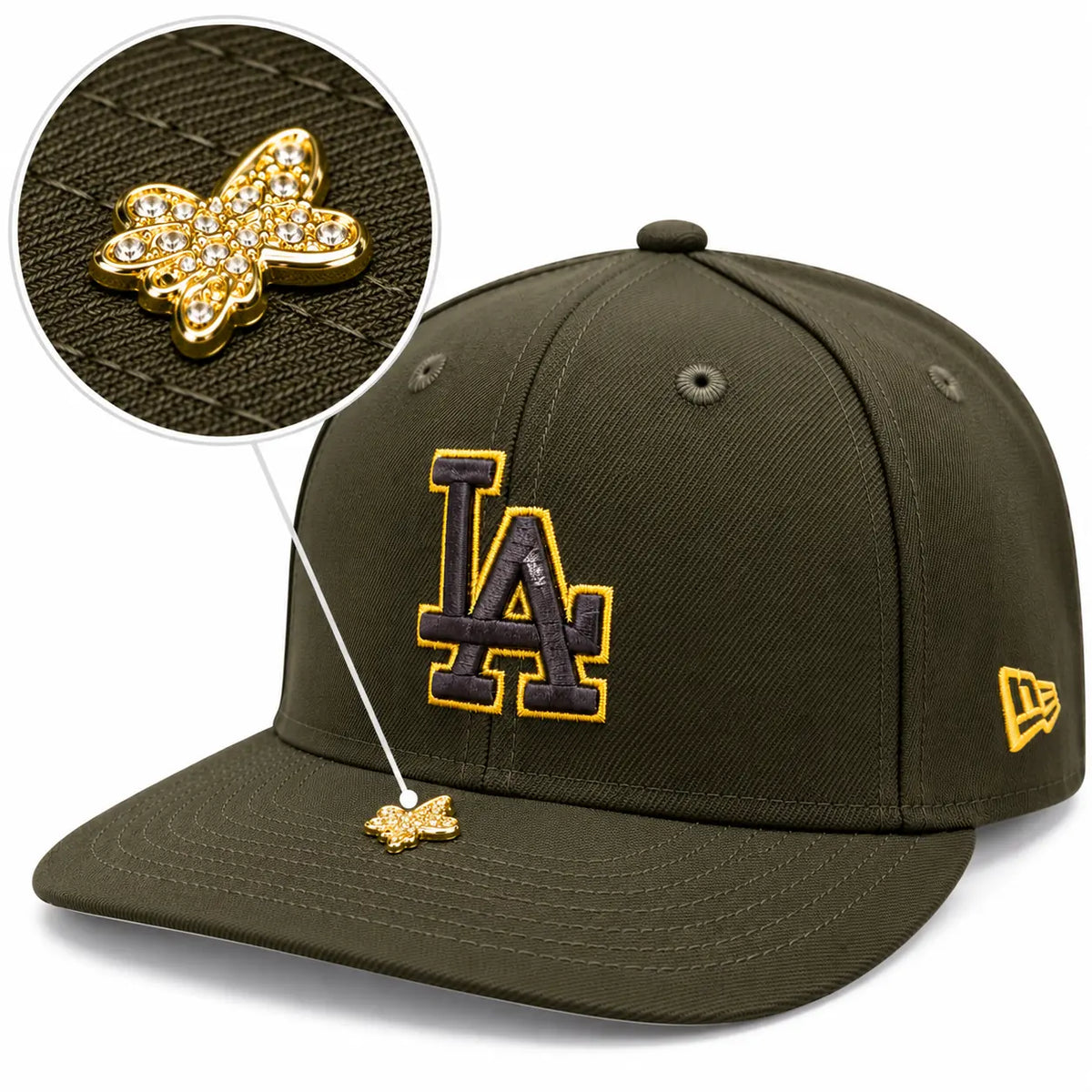 New Era 59FIFTY Los Angeles Dodgers marrón PIN pre-curved