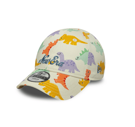Gorras para niños o niñas - Gorra Infantil TODDLER Blanca con Dinosaurios –