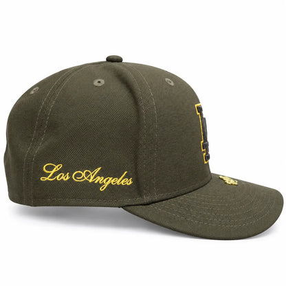 New Era 59FIFTY Los Angeles Dodgers marrón PIN pre-curved