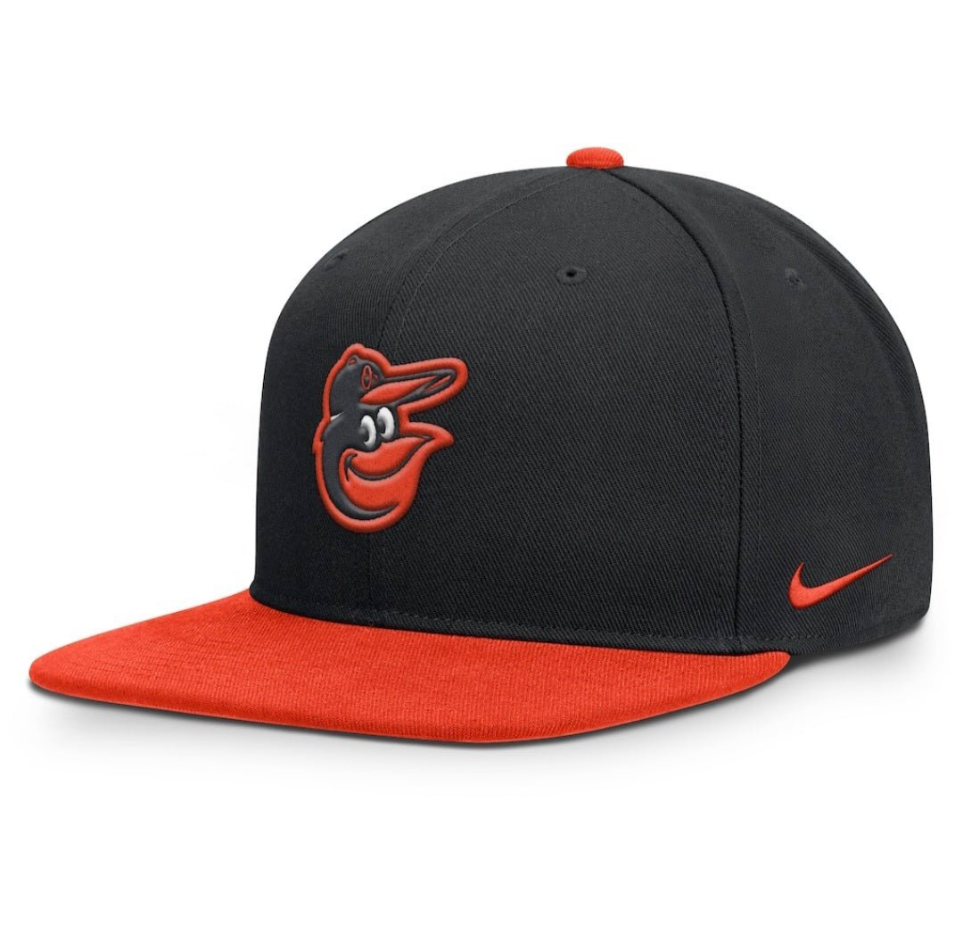 Gorras snapback - Baltimore Orioles Nike Dri-FIT negra y naranja