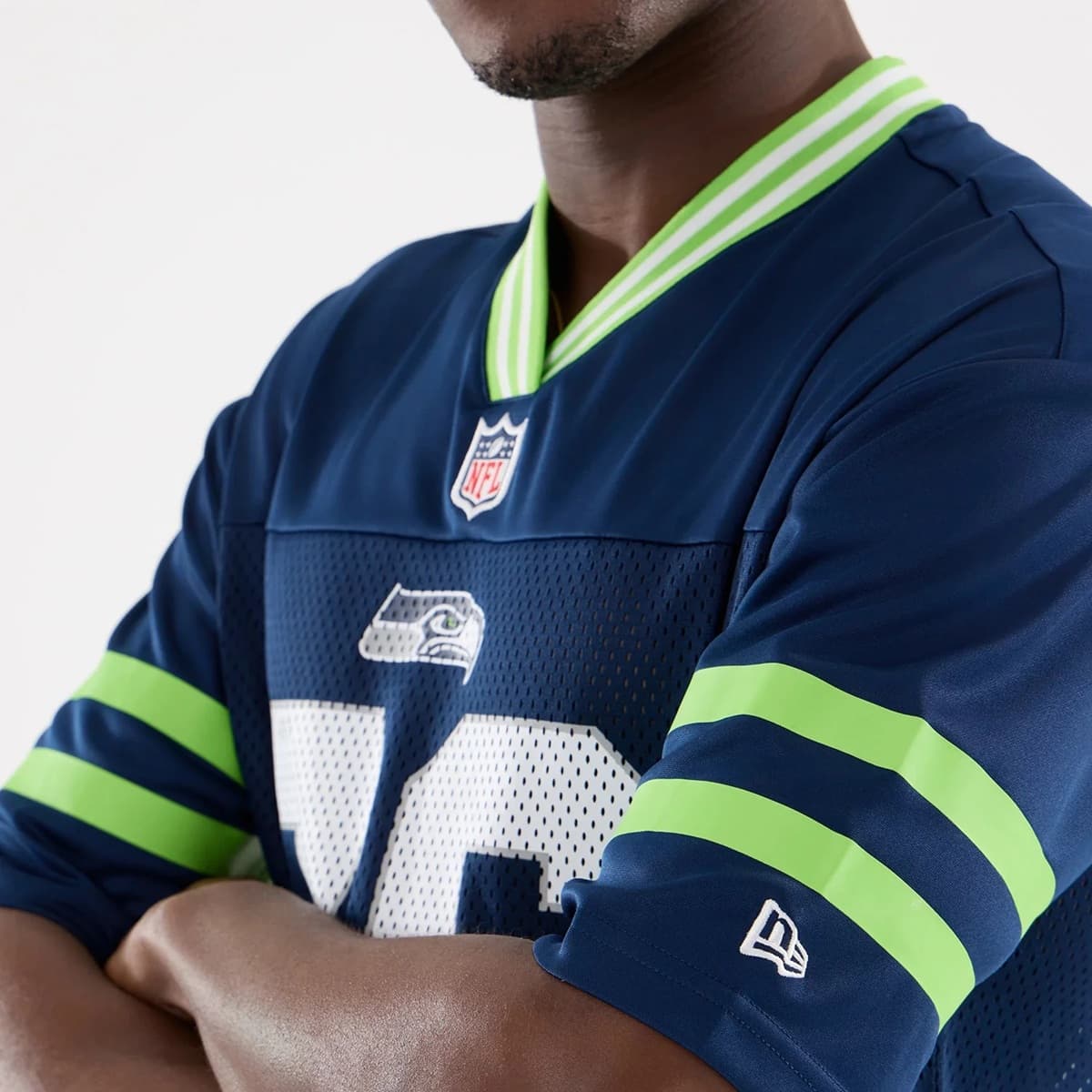 Camiseta mesh Seattle Seahawks NFL Azul Marino - Mundo Gorras Camiseta de fútbol americano 3