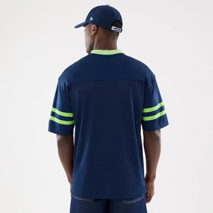 Camiseta mesh Seattle Seahawks NFL Azul Marino - Mundo Gorras Camiseta de fútbol americano 2