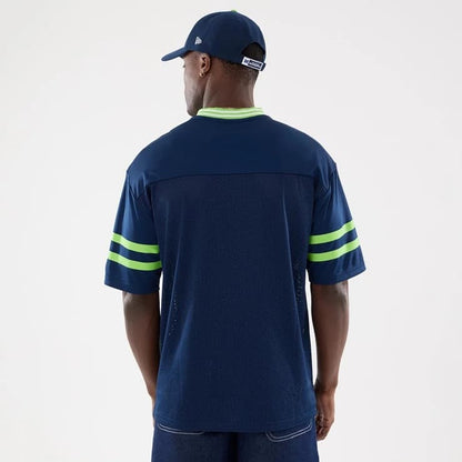 Camiseta mesh Seattle Seahawks NFL Azul Marino - Mundo Gorras Camiseta de fútbol americano 2