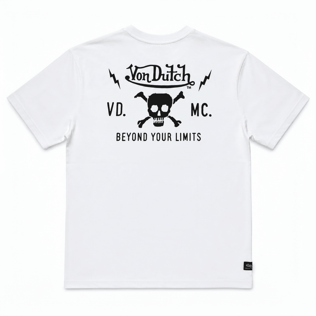 Camiseta - Von Dutch T-Shirt Algodón Blanca Beyond Your Limits