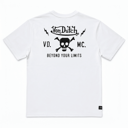 Camiseta - Von Dutch T-Shirt Algodón Blanca Beyond Your Limits