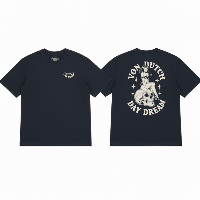 Camiseta - Von Dutch T-Shirt Algodón Negra Day Dream