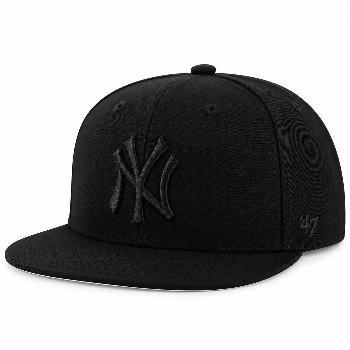 Gorra negra ’47 CAPTAIN de los New York Yankees con logotipo negro No Shot.