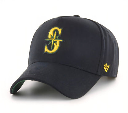 Gorras snapback - Seattle Mariners ’47 MVP snapback negra/amarilla