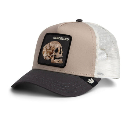 Gorras Trucker - Goorin Bros calavera CANCELLED gris/beige