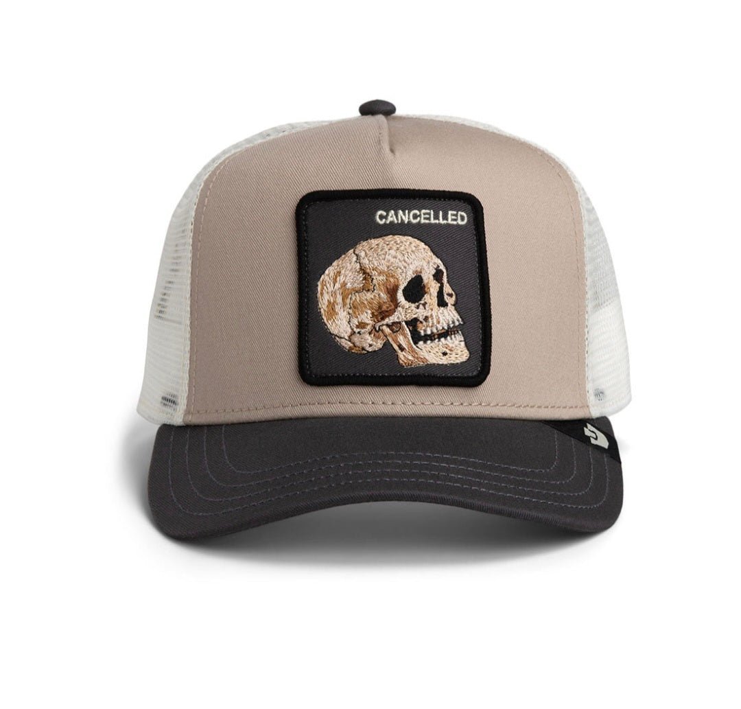 Gorras Trucker - Goorin Bros calavera CANCELLED gris/beige