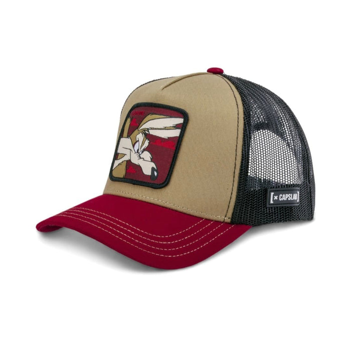 Gorras Trucker - Capslab Looney Tunes Coyote trucker roja/khaki COY2