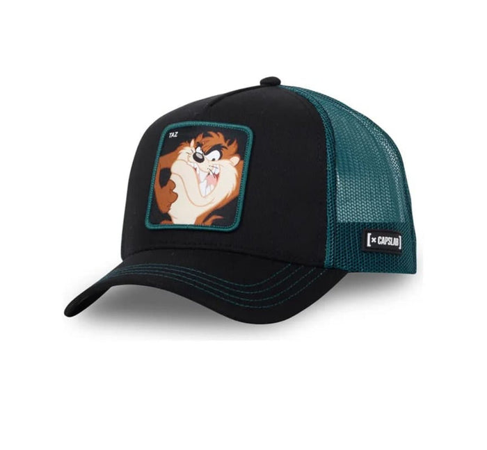 Gorras Trucker - Capslab Looney Tunes Diablo Tazmania negra/azul trucker TAZ1