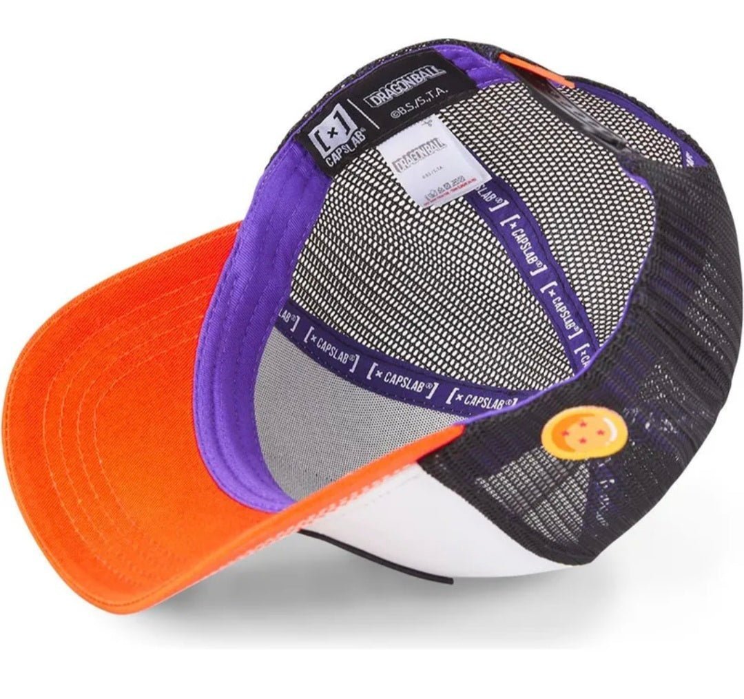 Gorras Trucker - Capslab Goku 2 Dragon Ball - blanca naranja y negro