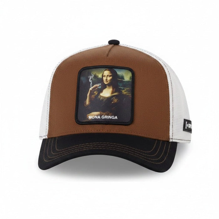 Gorras Trucker - Capslan Mona Gringa Negra/Marrón/Blanca ART MONA