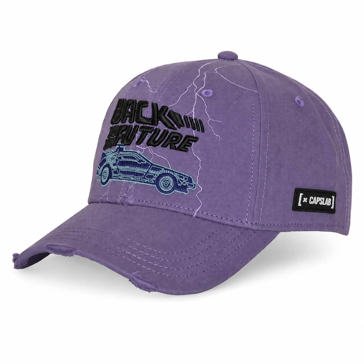 Gorras snapback - Capslab Regreso al Futuro violeta lila - DeLorean