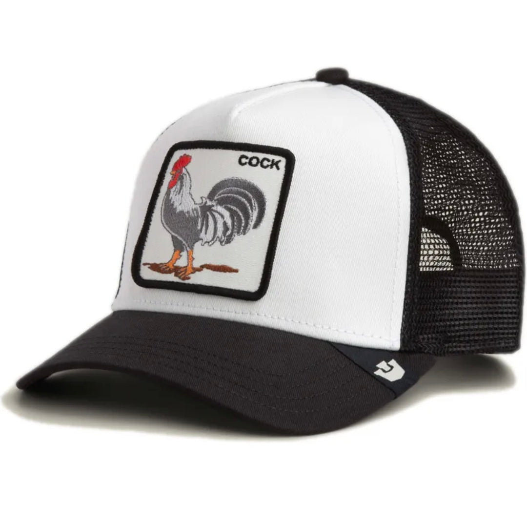Gorras Trucker - goorin bros COCK blanca y negra