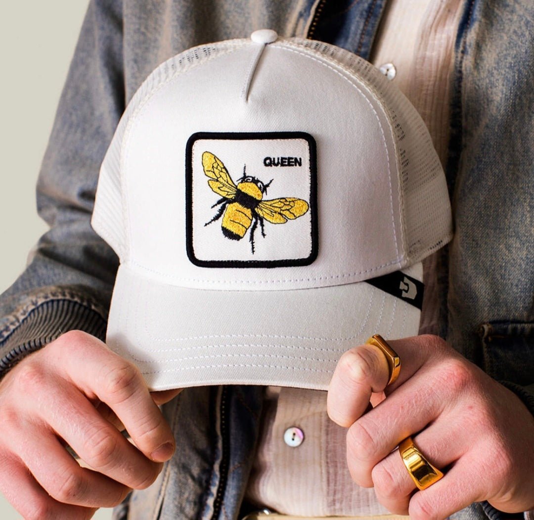 Gorras Trucker - goorin bros blanca QUEEN abeja