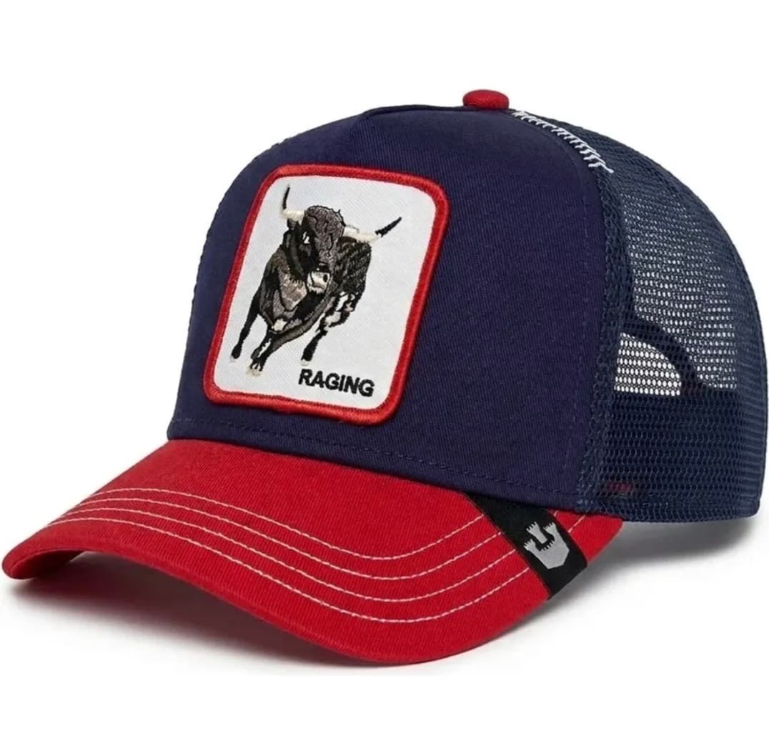 Gorras Trucker - Goorin Bros azul/rojo toro RAGING