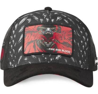 Gorras Trucker - Capslab Dracarys negra fire or blood