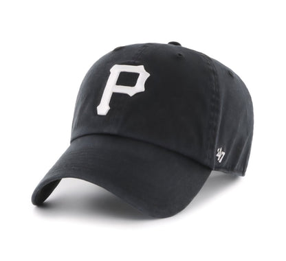 Gorras strapback - Pittsburgh Pirates '47 CLEAN UP – Negra blanca