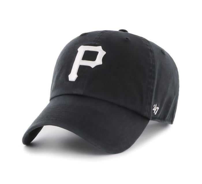 Gorras strapback - Pittsburgh Pirates '47 CLEAN UP – Negra blanca