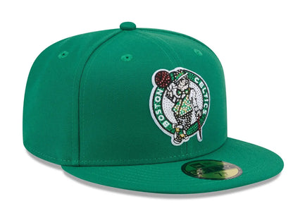Gorra New Era 59FIFTY Boston Celtics Rhinestone verde vista frontal