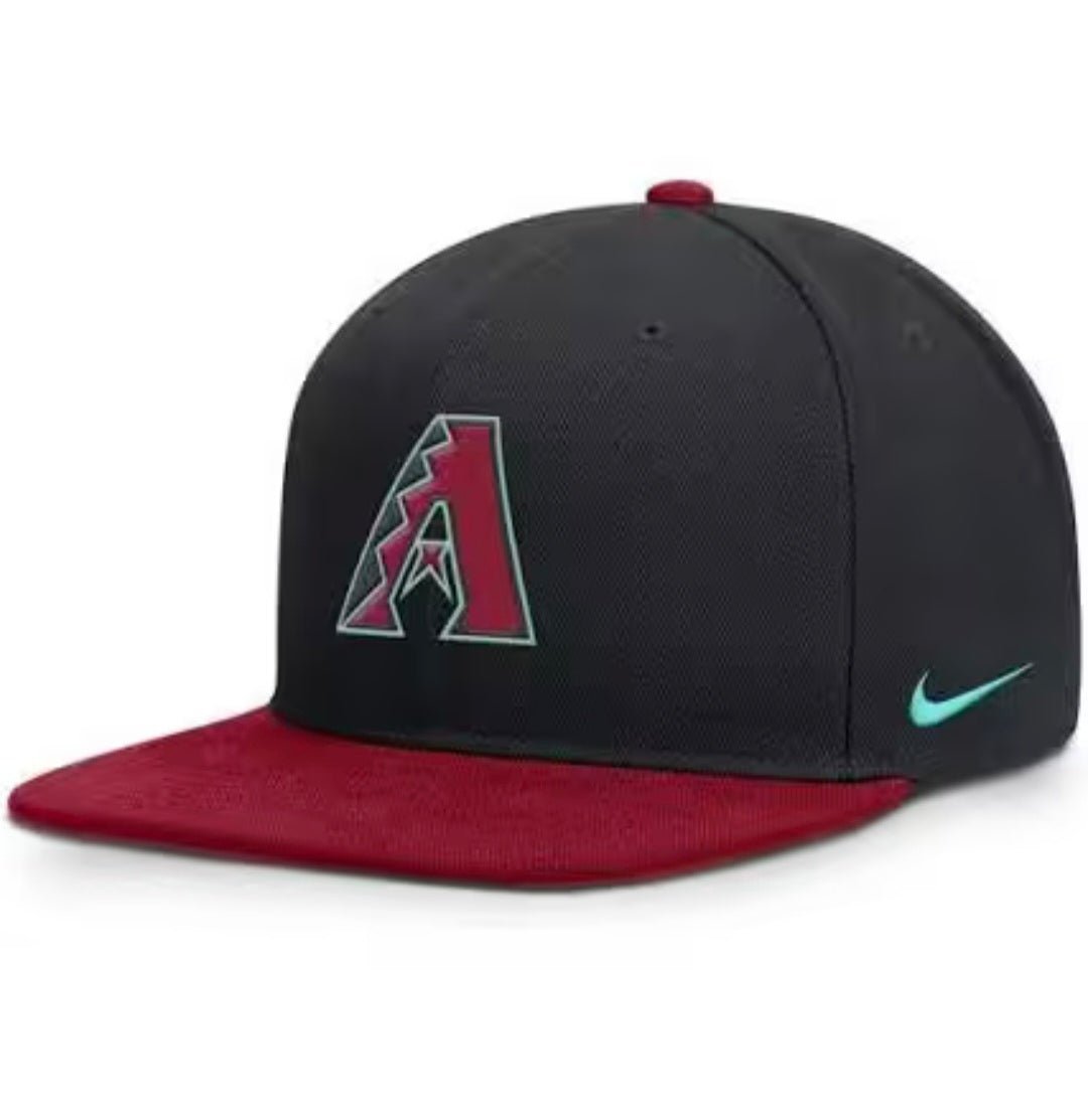 Gorras snapback - Arizona Diamondbacks Pro Dri-FIT Negra Burdeos