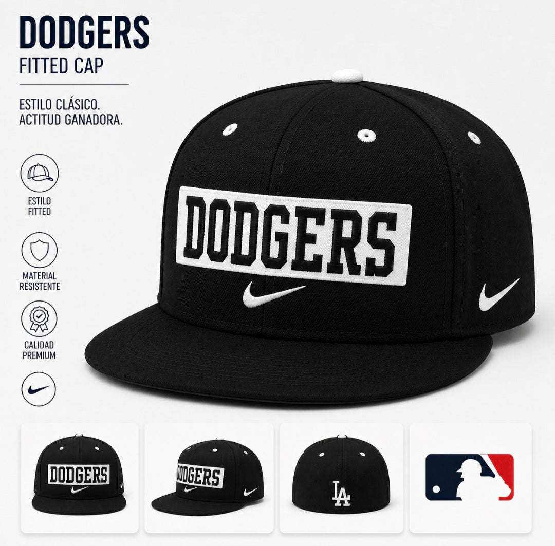 Gorras Ajustadas - Nike Los Angeles Dodgers negra Fitted