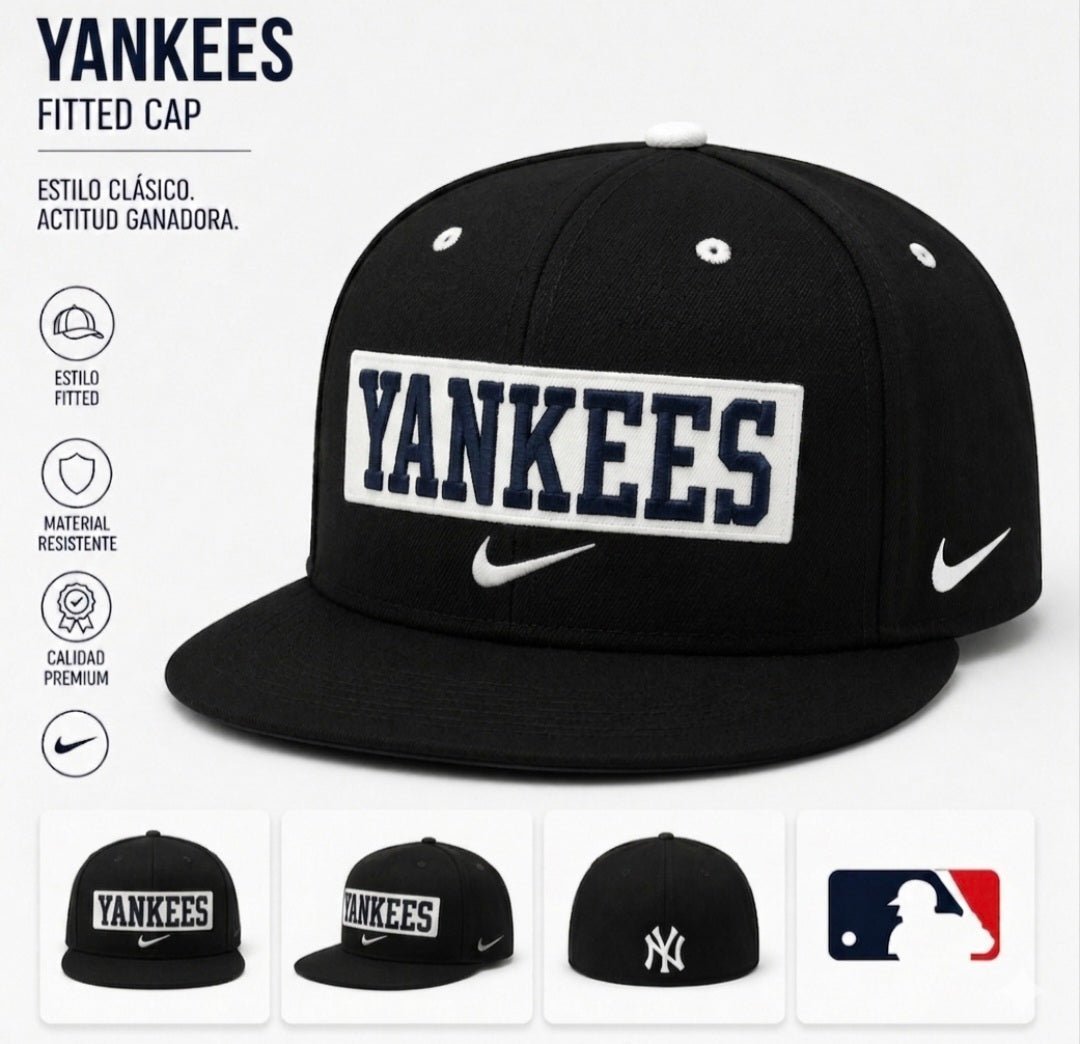 Gorras Ajustadas - Nike New York Yankees negra Fitted