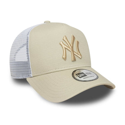 Gorras Trucker - NY Yankees beige A-Frame trucker