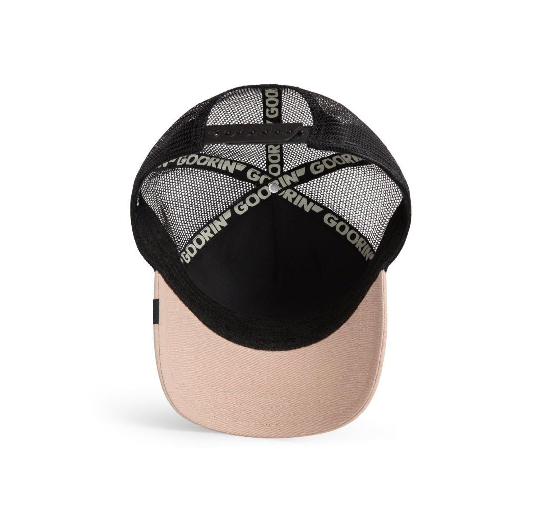 Gorra pastor alemán goorin bros bicolor negra beige -