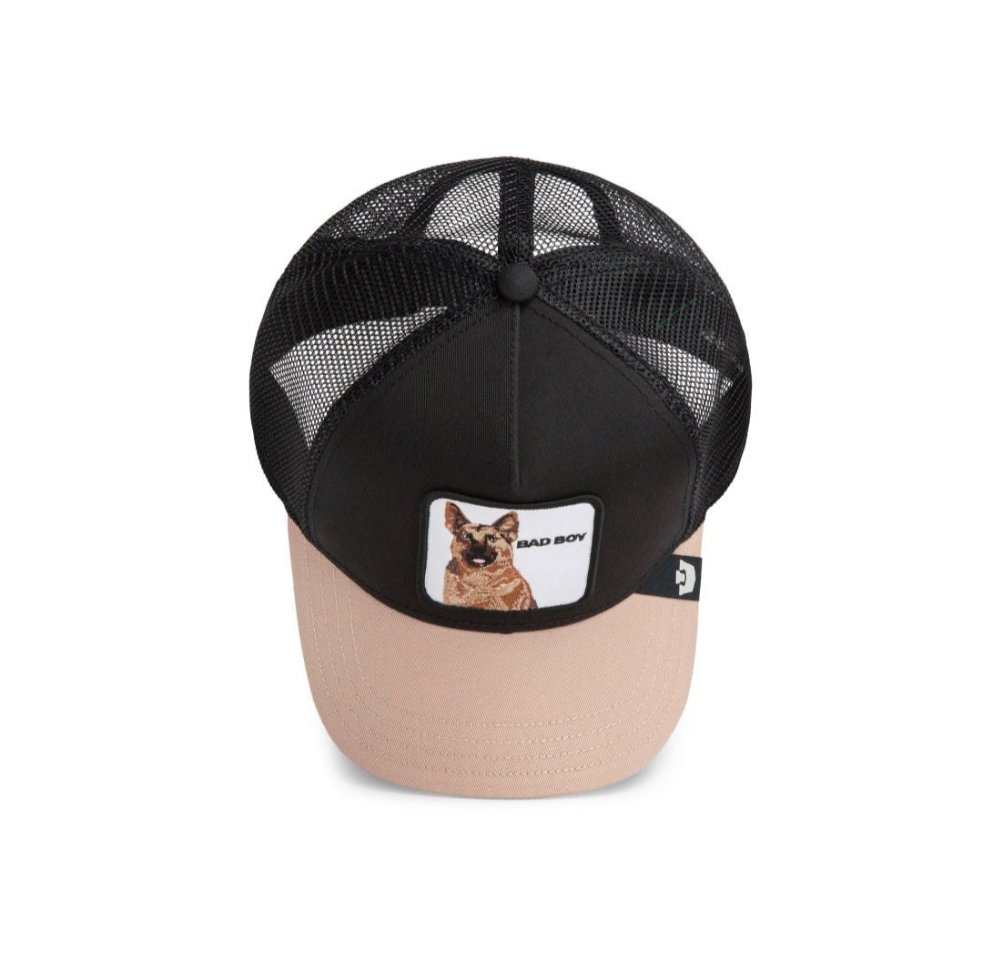 Gorra pastor alemán goorin bros bicolor negra beige -