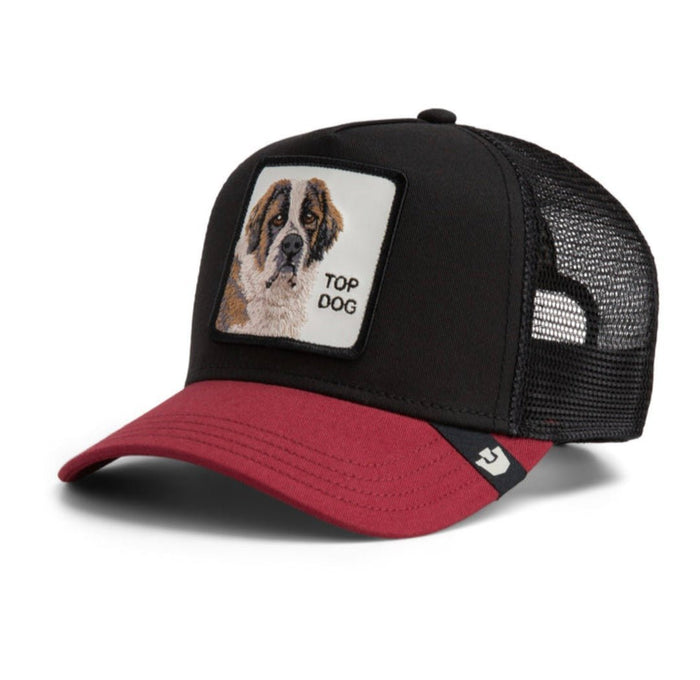 Gorras Trucker - Goorin Bros negra y roja TOP DOG