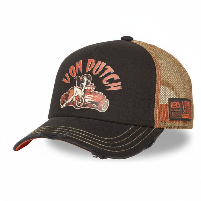 Gorras Trucker - Von Dutch Trucker Negra/Beige CREW31