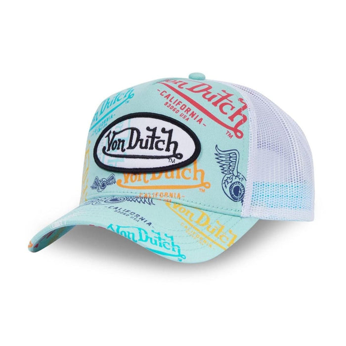 Gorras Trucker - Von Dutch trucker azul aqua graffiti LE BLE