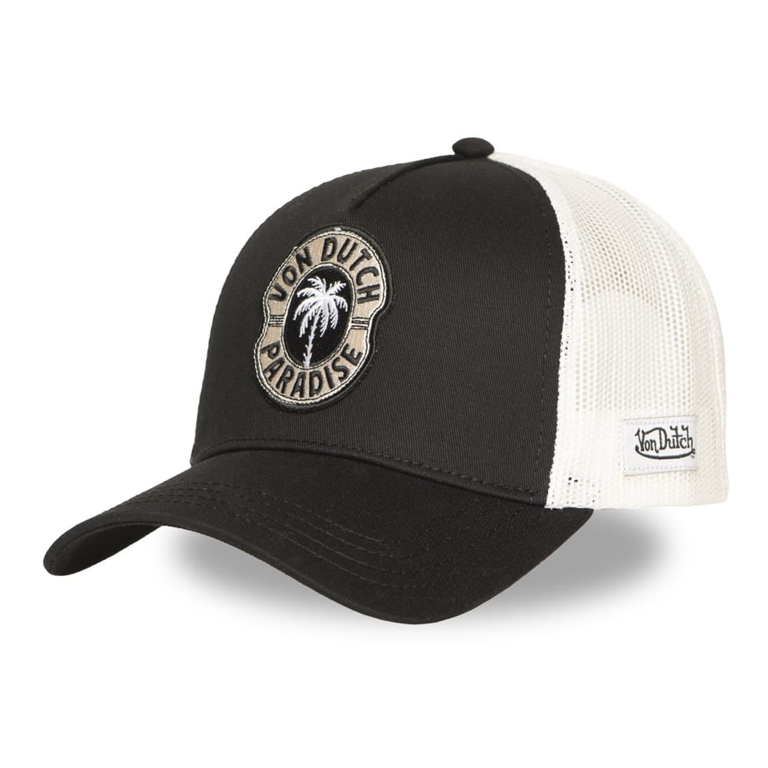 Gorras Trucker - Von Dutch negra/blanca paradise palm VD MIER